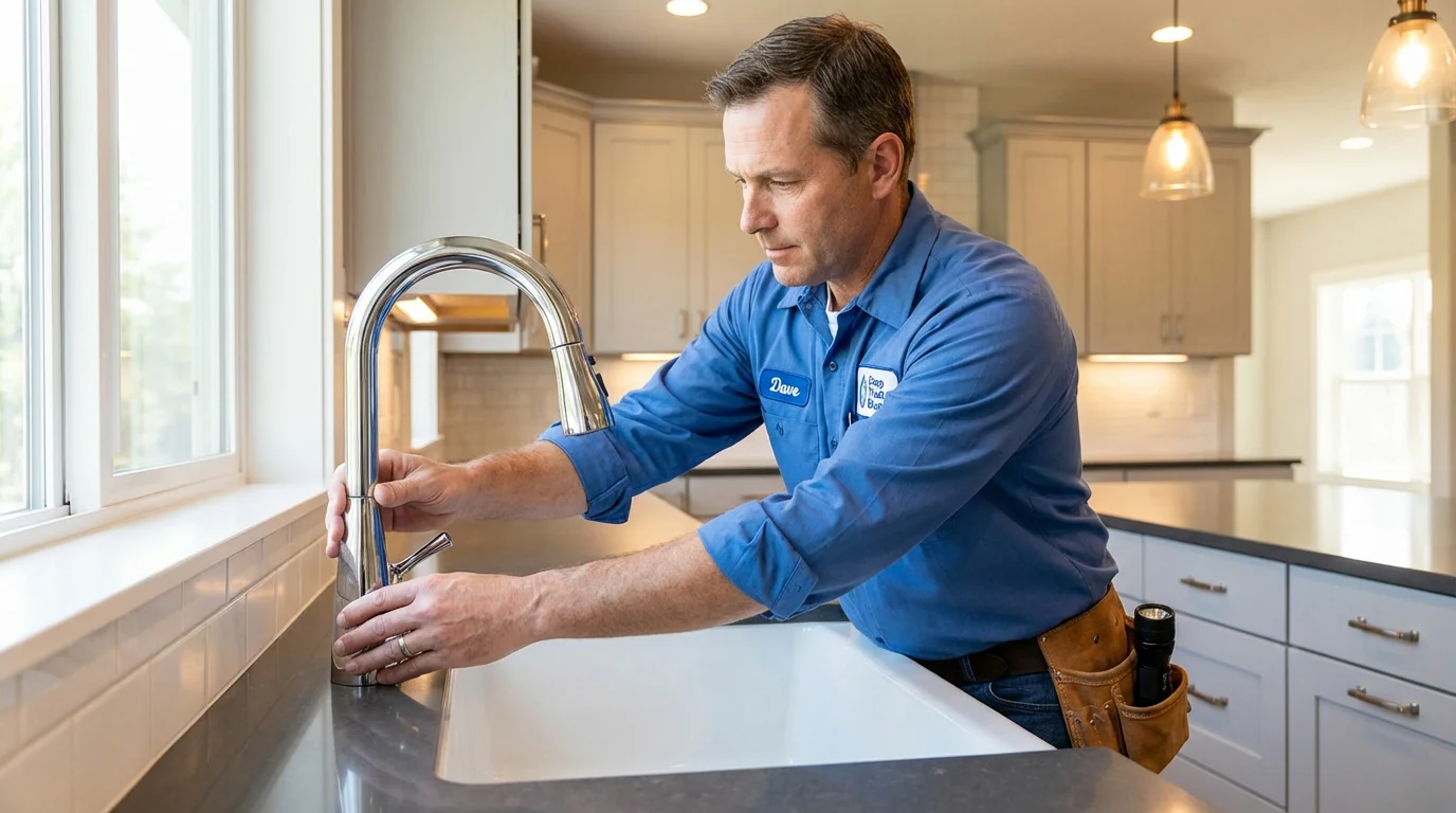 Kitchen faucet installation by Johns Plumbing LLC in Muskogee